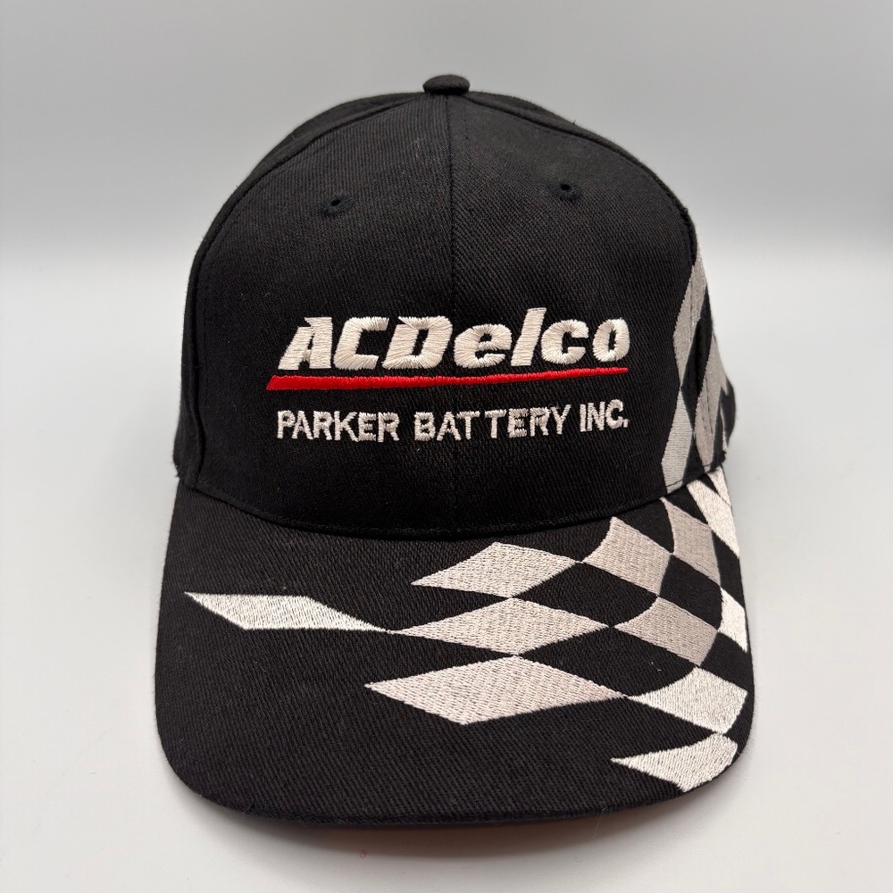 AC Delco Parker Battery Inc. Checkered Print Embroidered Parts Express Hat